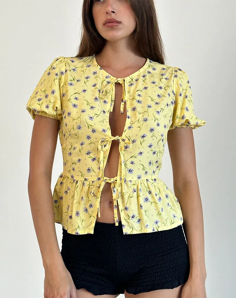 Ajasi Blouse in Wild Flower Lemon Drop