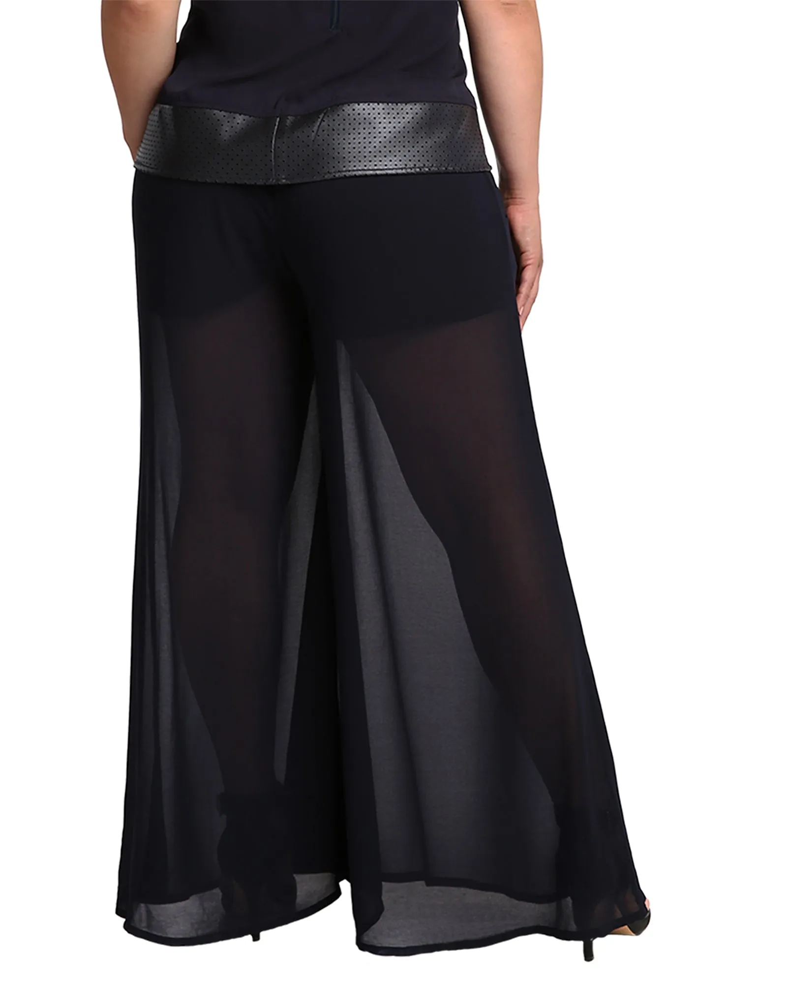 Andrea Chiffon Palazzo Pants | MIDNIGHTBLUE