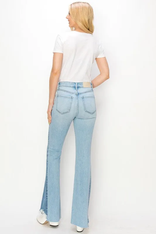 Annebelle Plus High Rise Boot Cut W/color Panel Detail Jeans