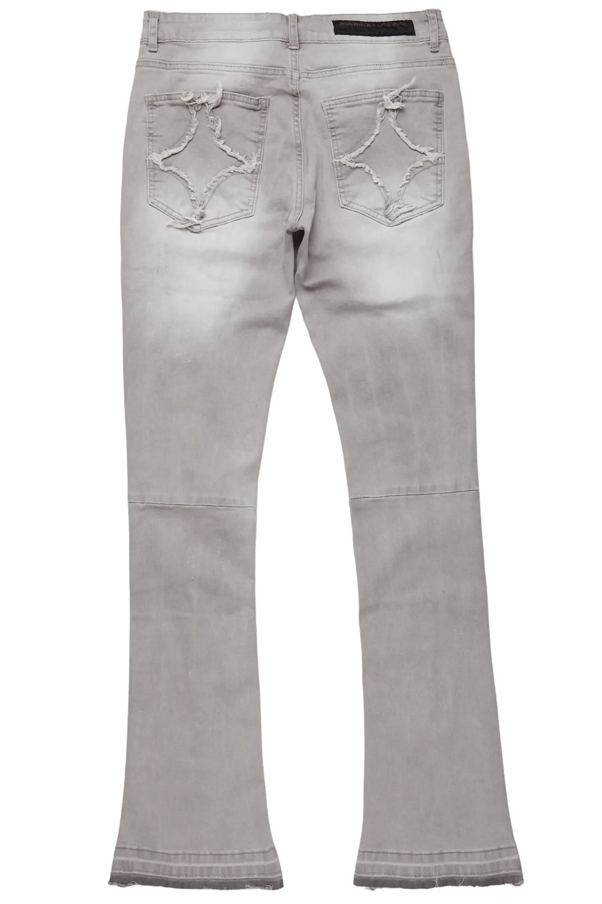 Baaron Grey Stacked Flare Jean