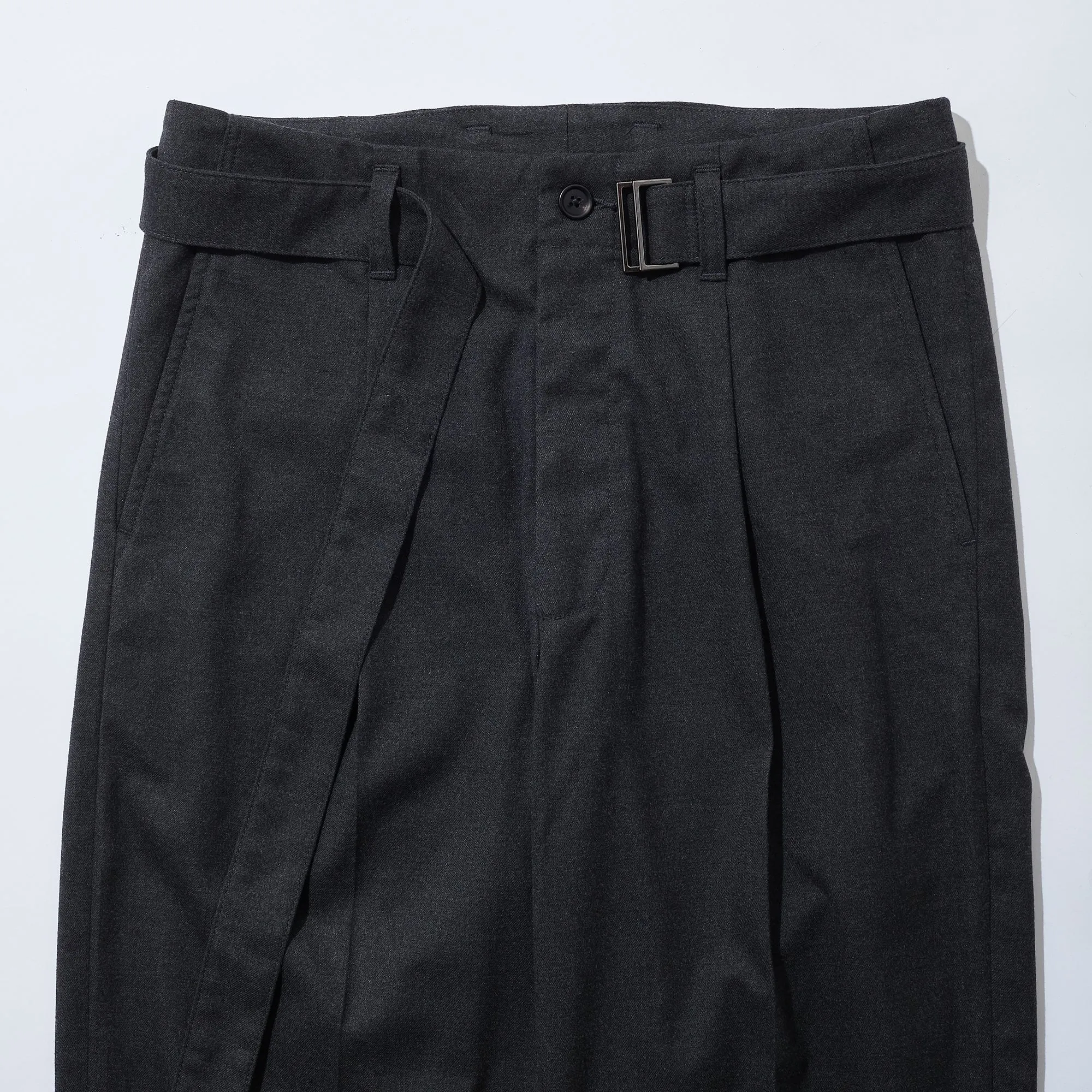 Belted Tapered Trousers