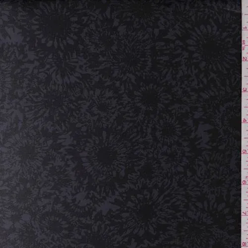 Black/Slate Aster Chiffon Fabric