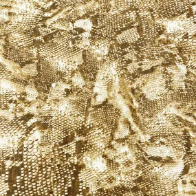 Brown Multi Snakeskin Print Chiffon Fabric