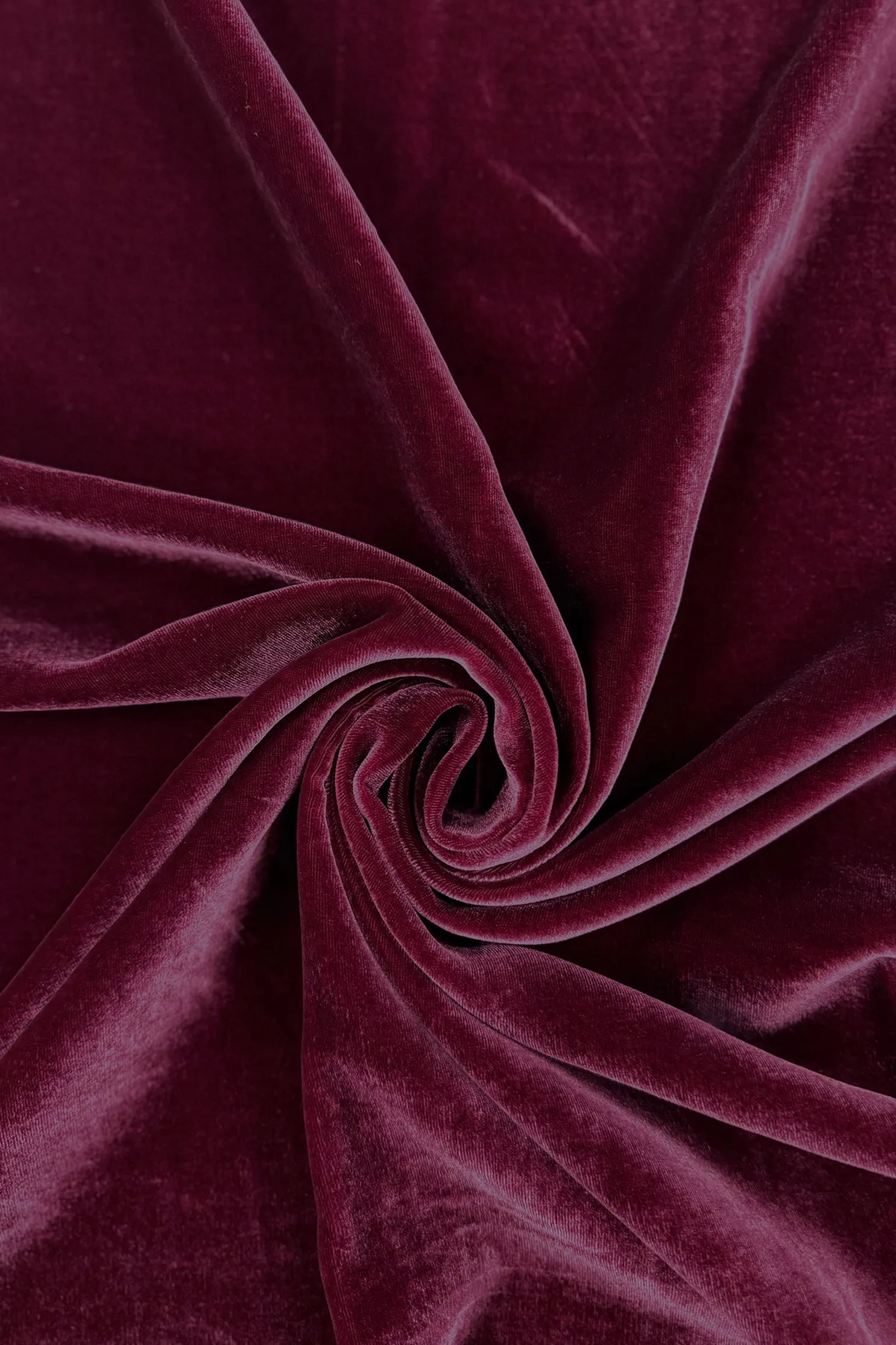 Burgundy Silk Rayon Velvet Fabric