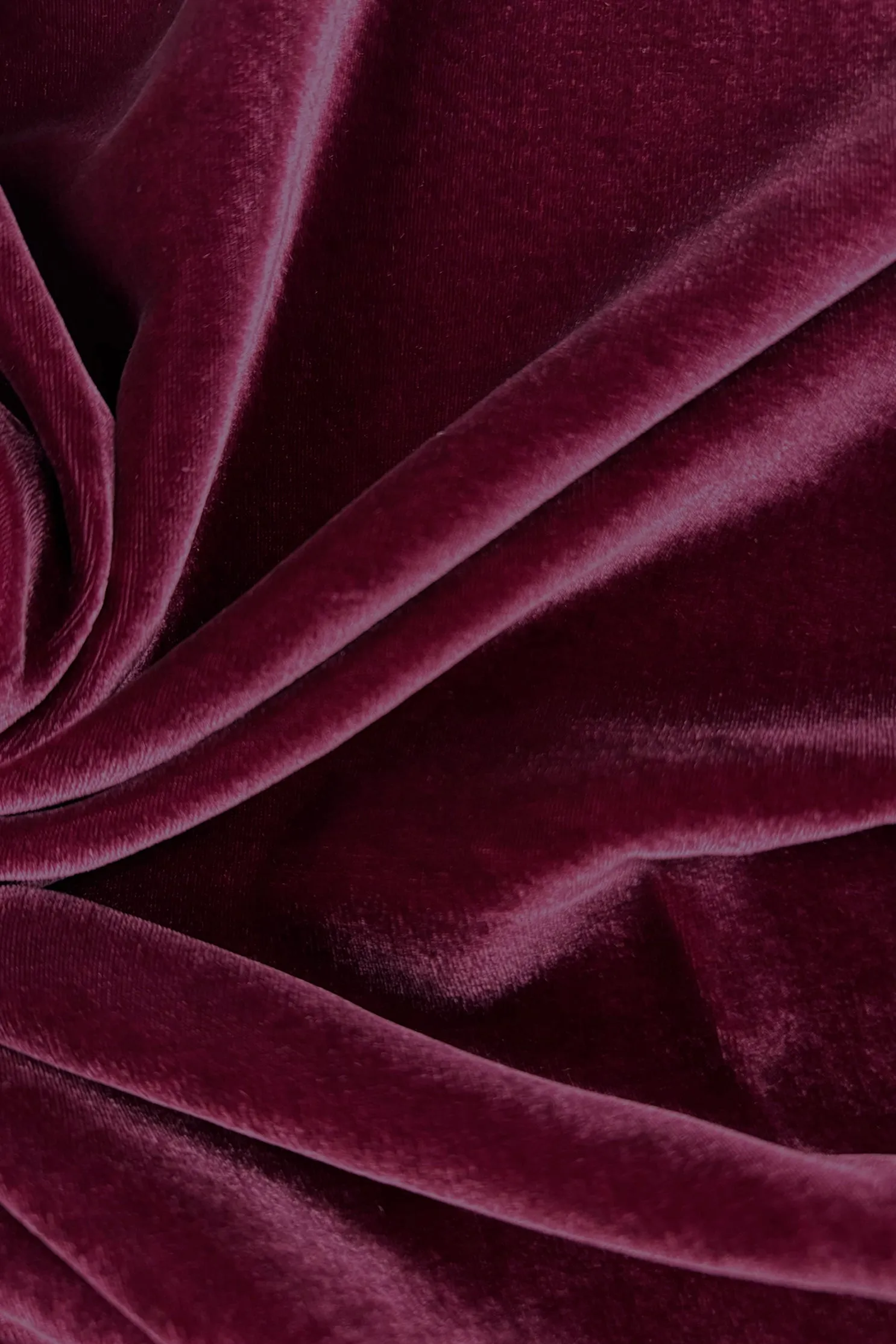 Burgundy Silk Rayon Velvet Fabric