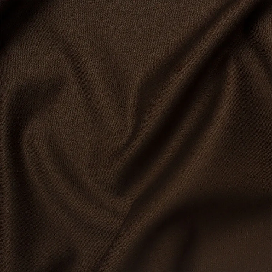 Chocolate Stretch Wool Gaberdine