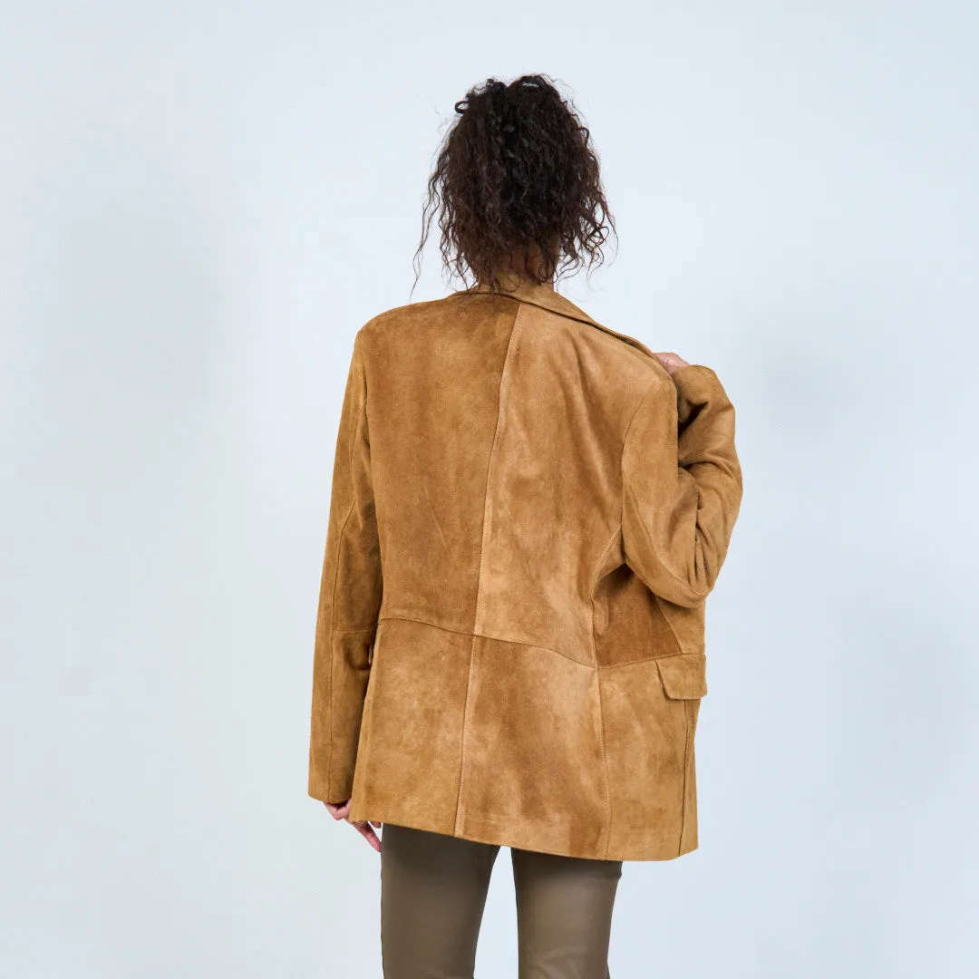 Classic suede blazer wholesale