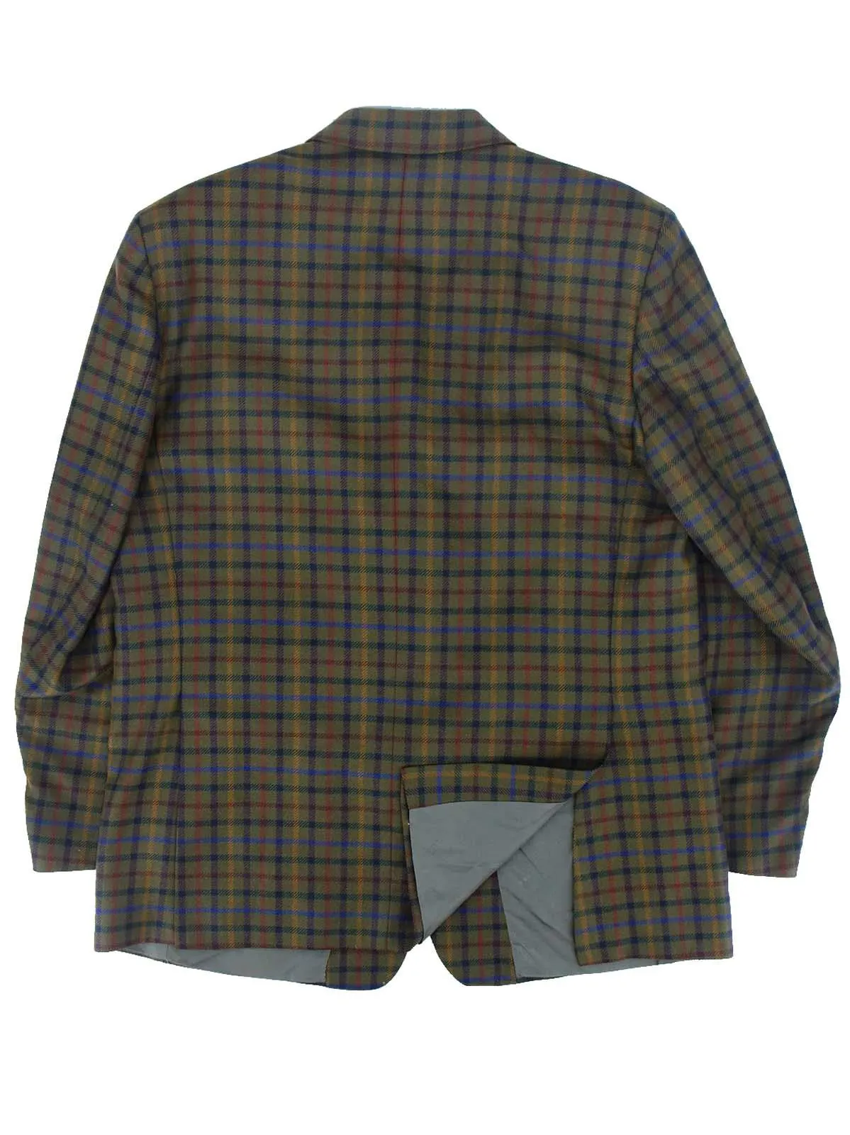 Colourful Check Daks Vintage Pure Wool Blazer