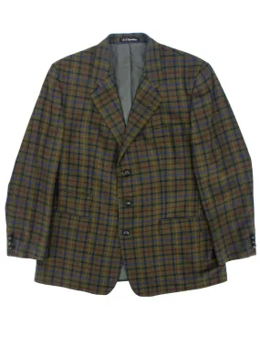 Colourful Check Daks Vintage Pure Wool Blazer