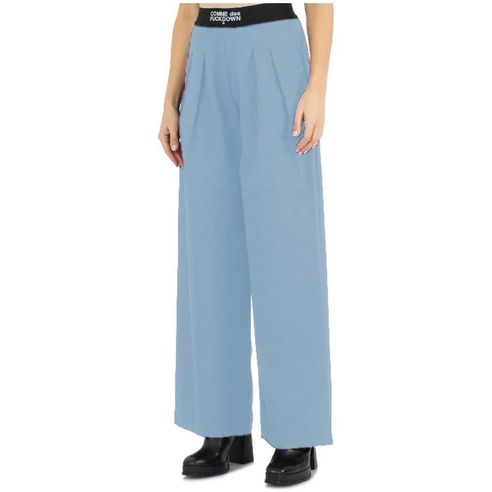 Comme Des Fuckdown Light Blue Polyester Jeans & Pant