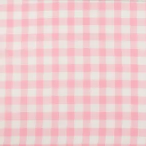 Crepe Chiffon - DAISY - Big Checks - Pink