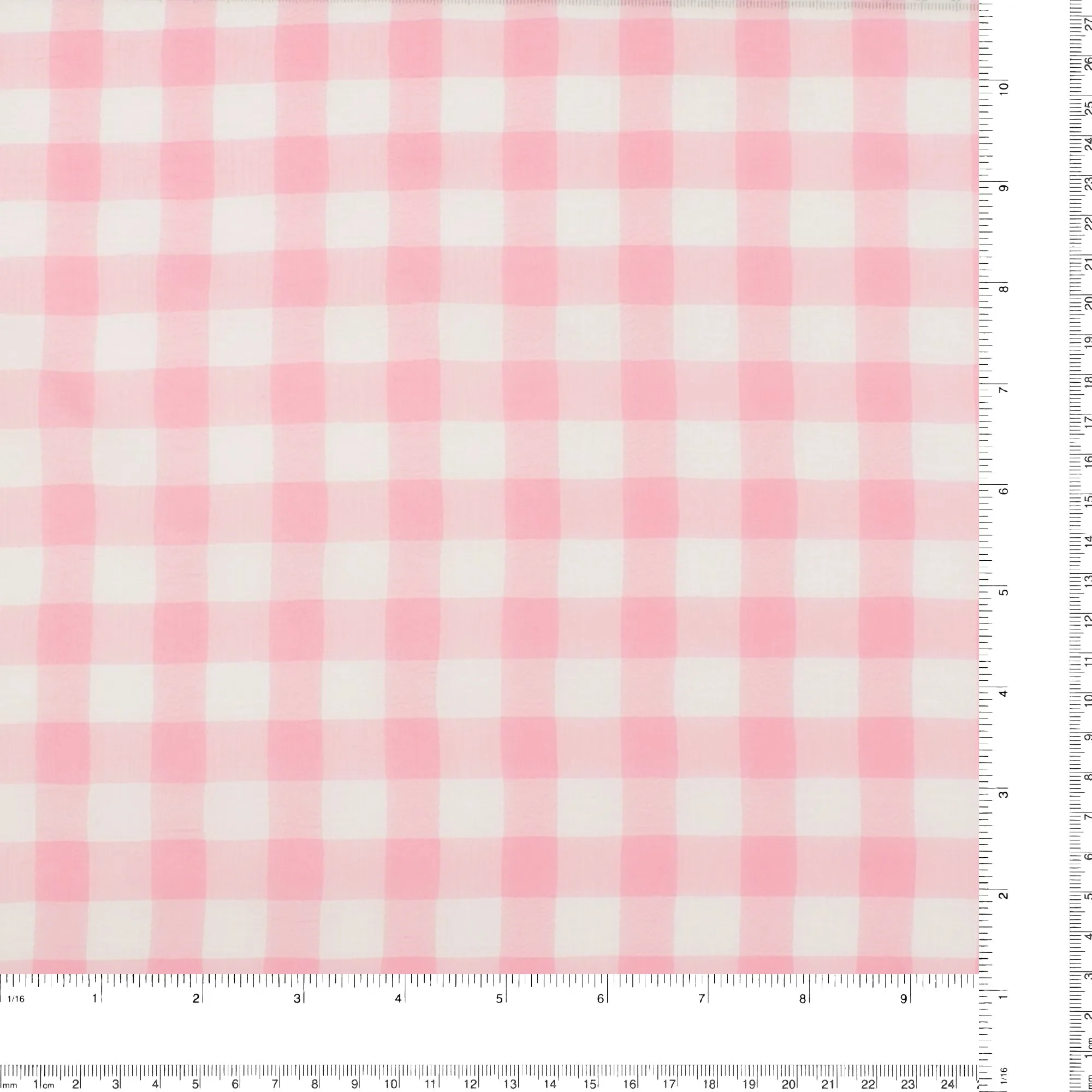 Crepe Chiffon - DAISY - Big Checks - Pink