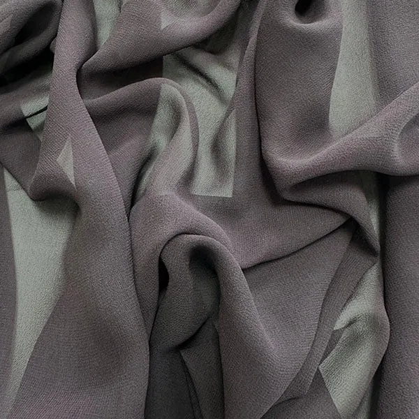 Dark Purple Woven Silk Chiffon Fabric