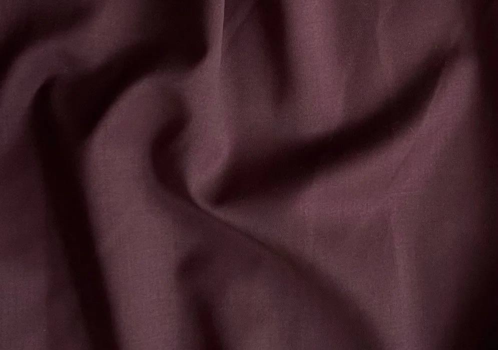 Deep Raisined Wine Wool Twill (Made in Italy)