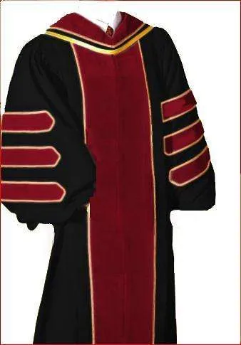 Deluxe Doctoral Robe W/ Velvet Options