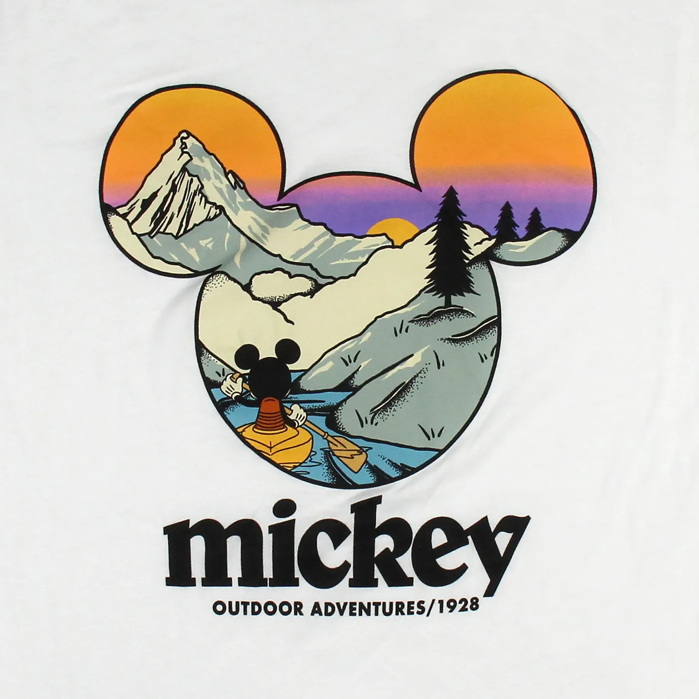 Disney Mickey Mouse Mens' Outdoor Adventures Scenic Graphic T-Shirt