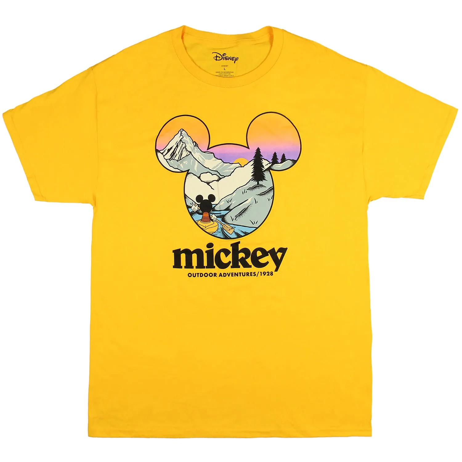 Disney Mickey Mouse Mens' Outdoor Adventures Scenic Graphic T-Shirt