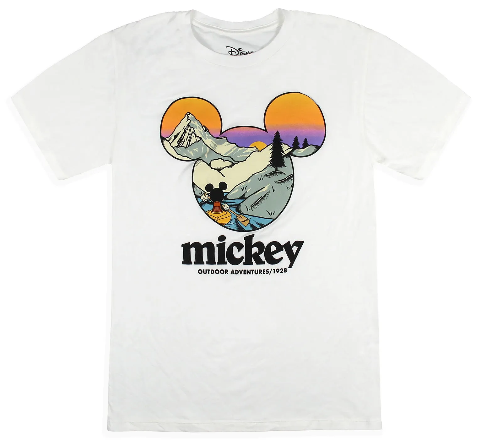 Disney Mickey Mouse Mens' Outdoor Adventures Scenic Graphic T-Shirt