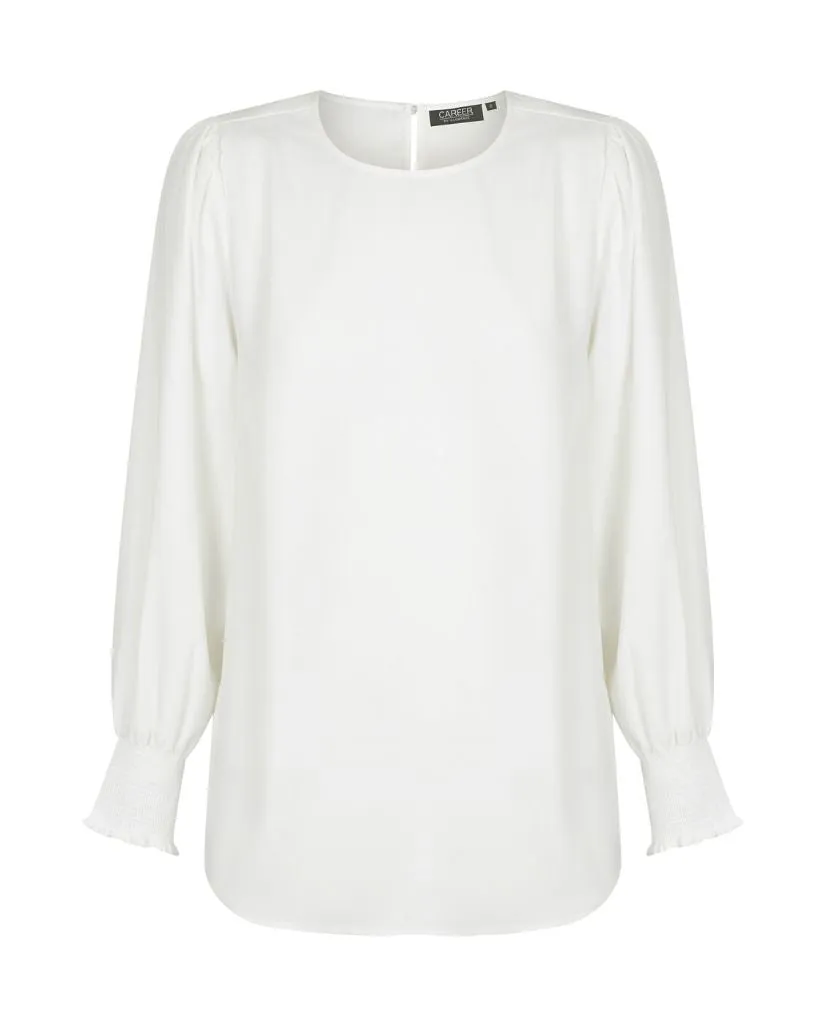 Freya Shirred Cuff Top