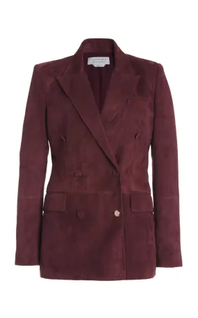 Gavin Blazer in Deep Bordeaux Suede