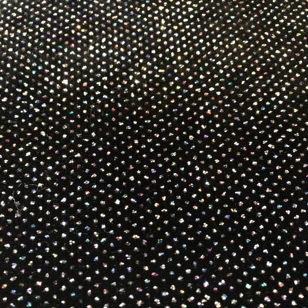 Iridescent Silver Sparkle Glitter Lurex Stretch Velvet Fabric