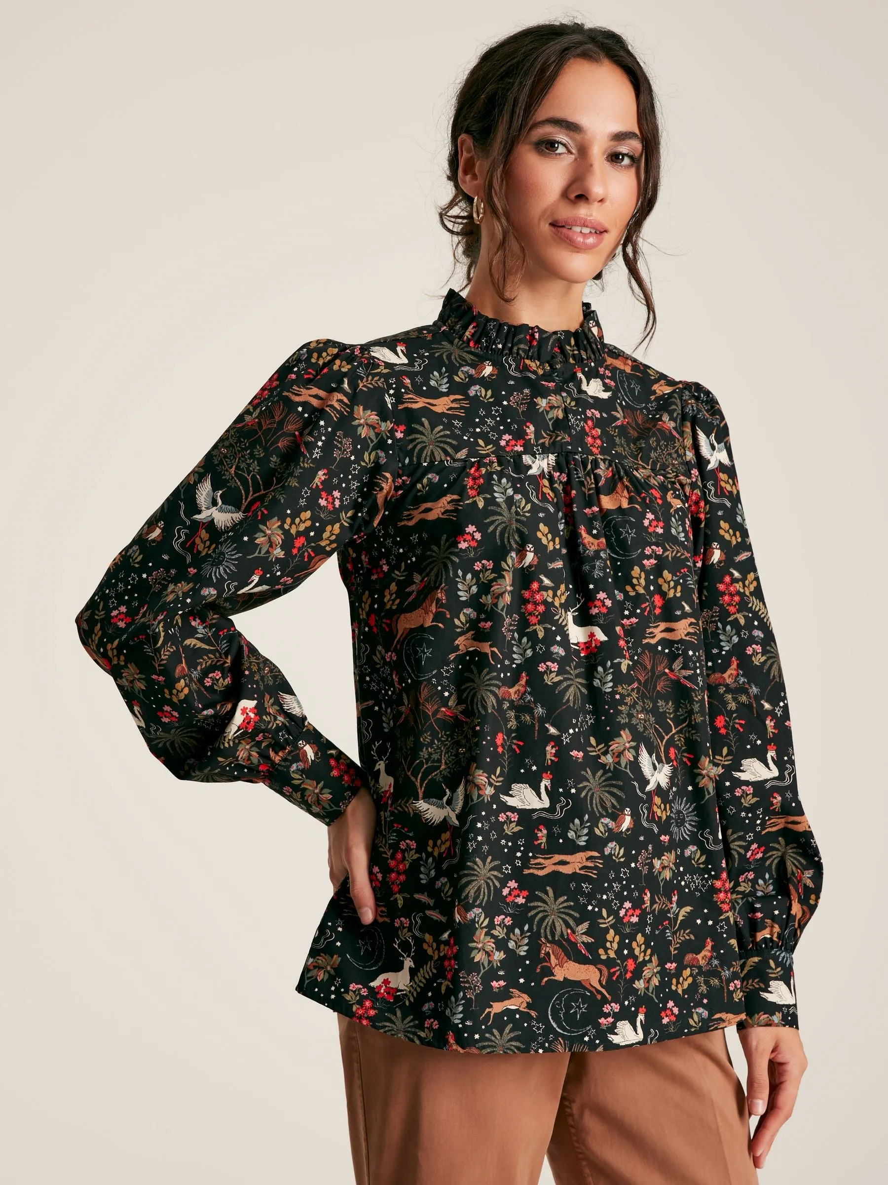 Joules Rhea Frill Neck Blouse