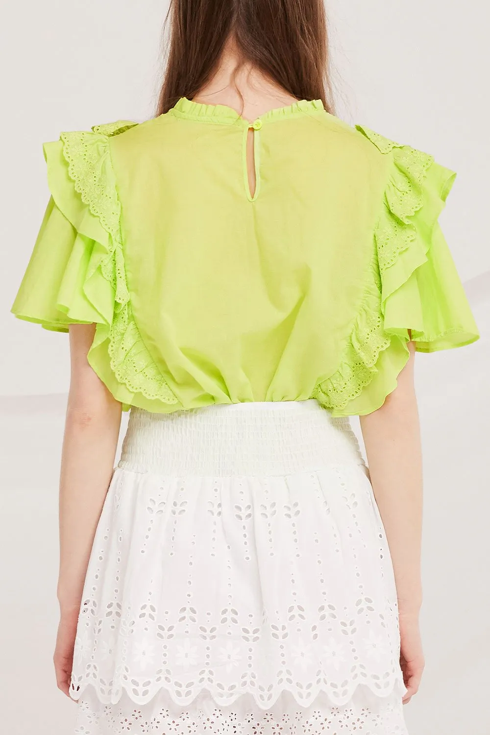 Karsyn Pintuck Ruffle Blouse