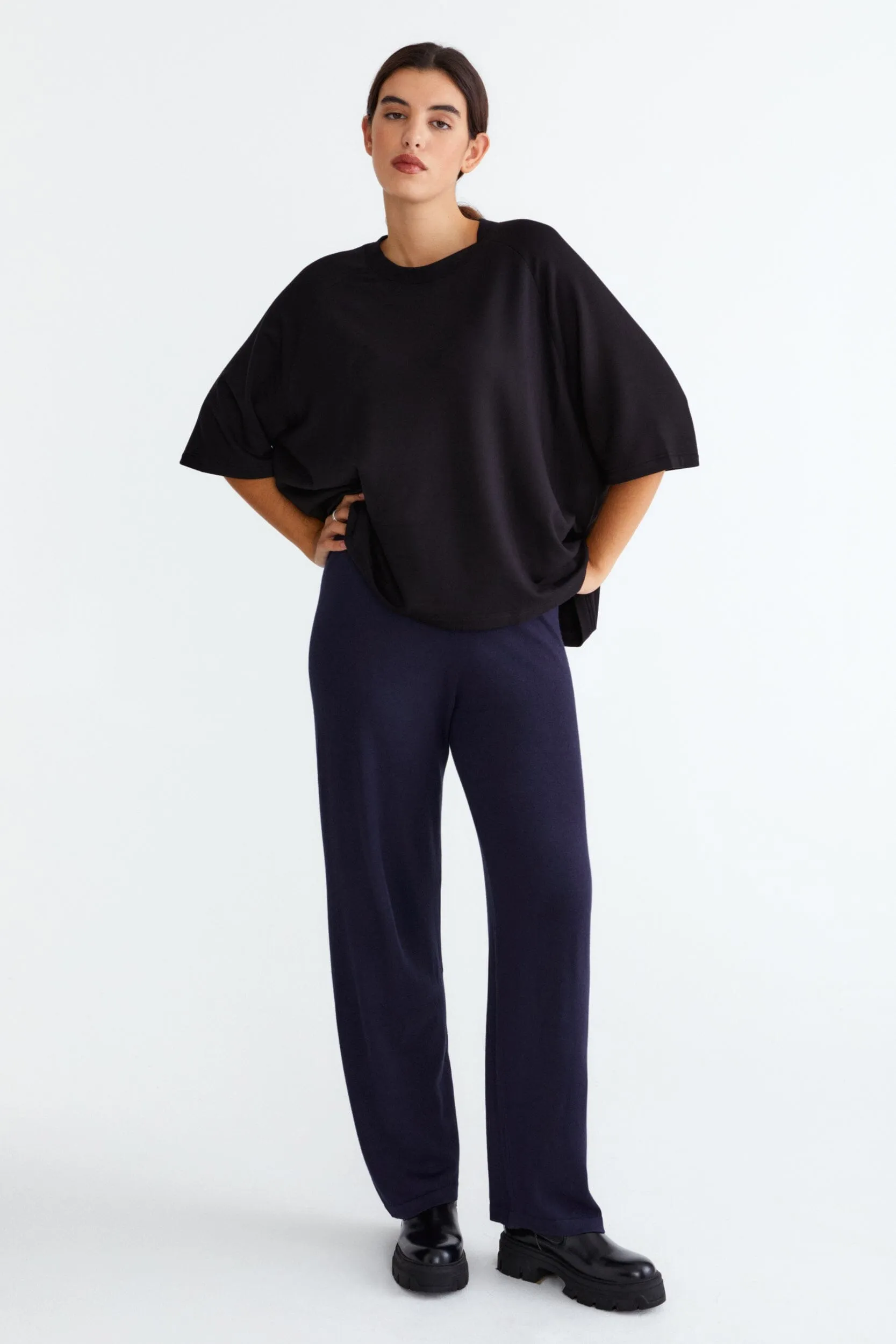 Knit Tapered Trousers