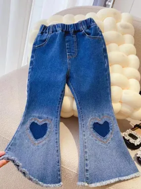 Love My Style Bell Bottom Frayed Jeans