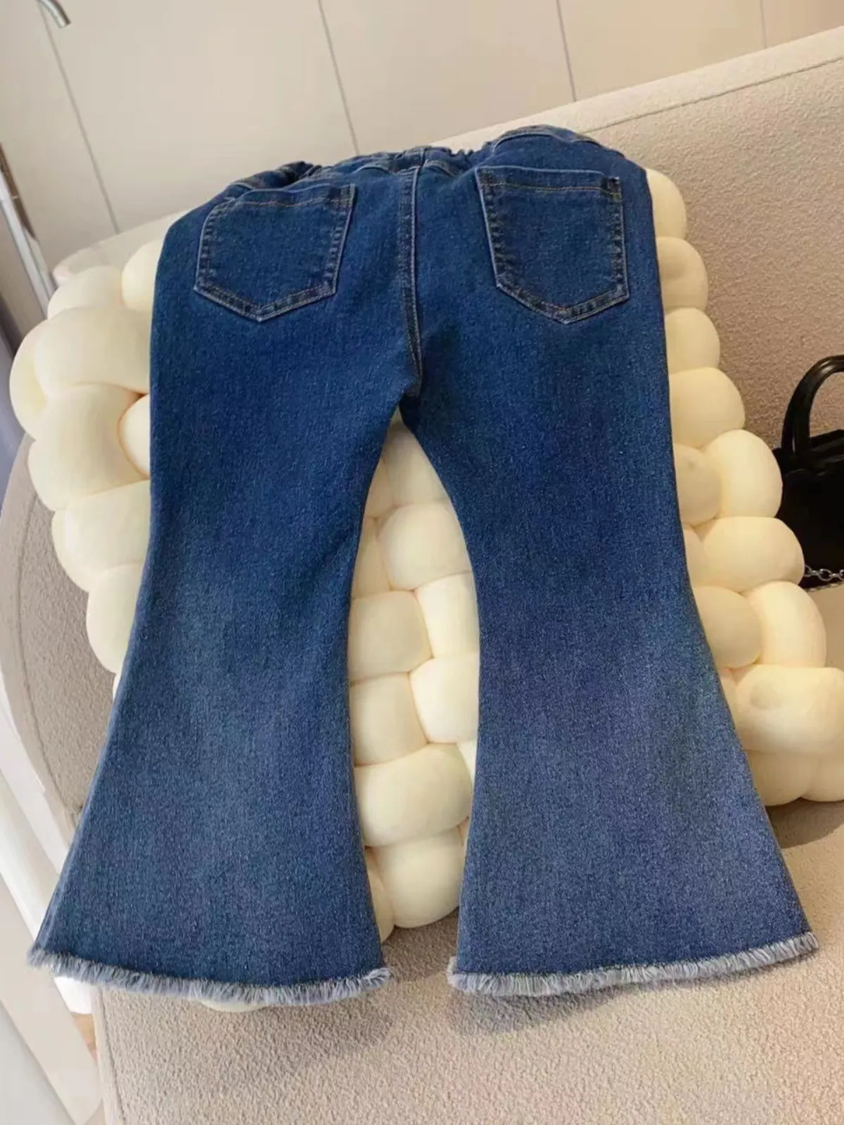 Love My Style Bell Bottom Frayed Jeans