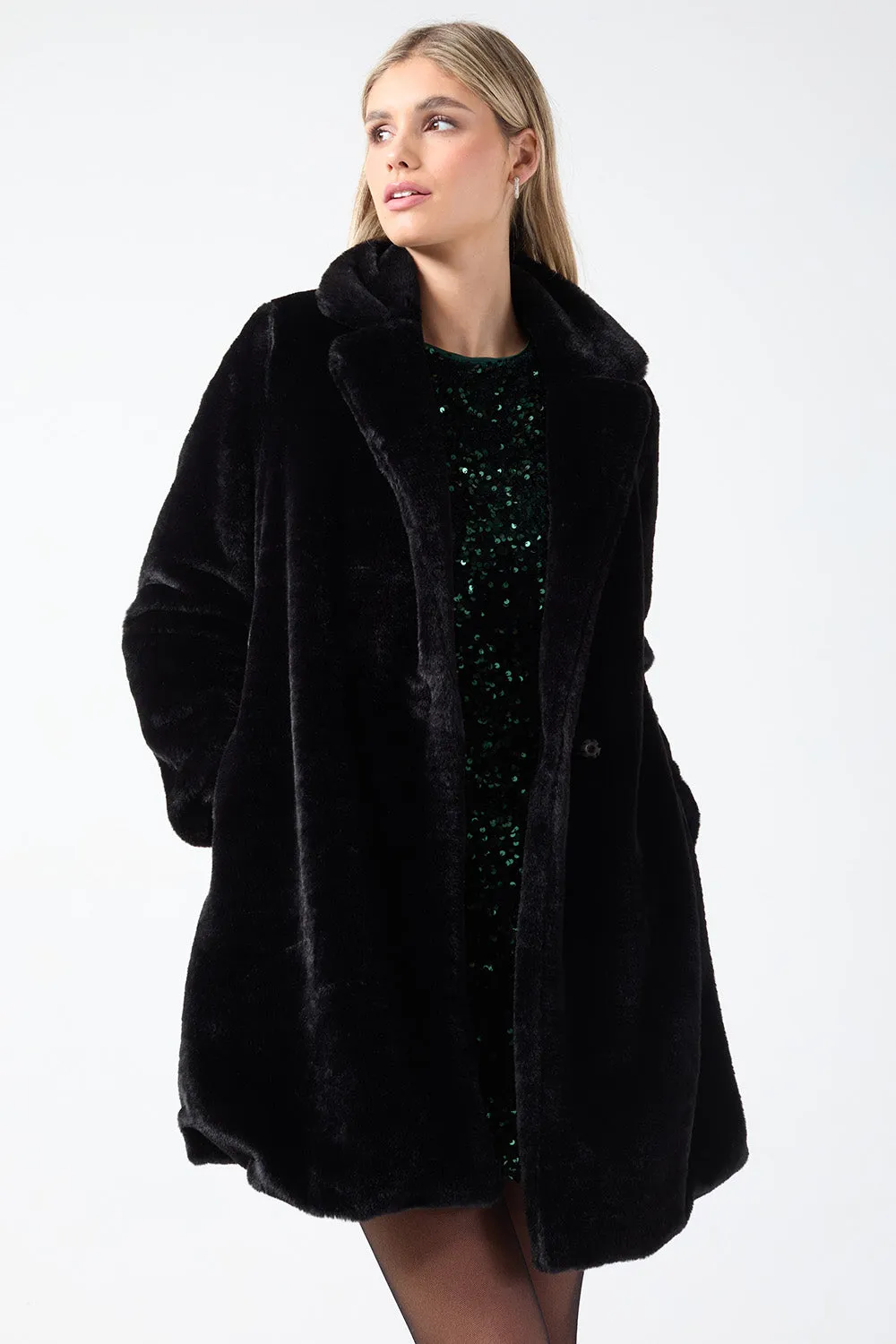 Marc Angelo Fur Jacket MA55506 BLK