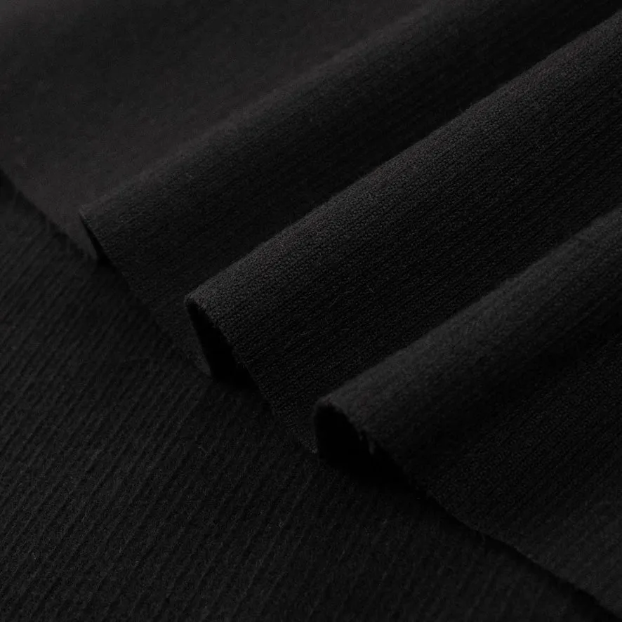 Medium Weight Felted Wool Suiting - Charcoal 150CM