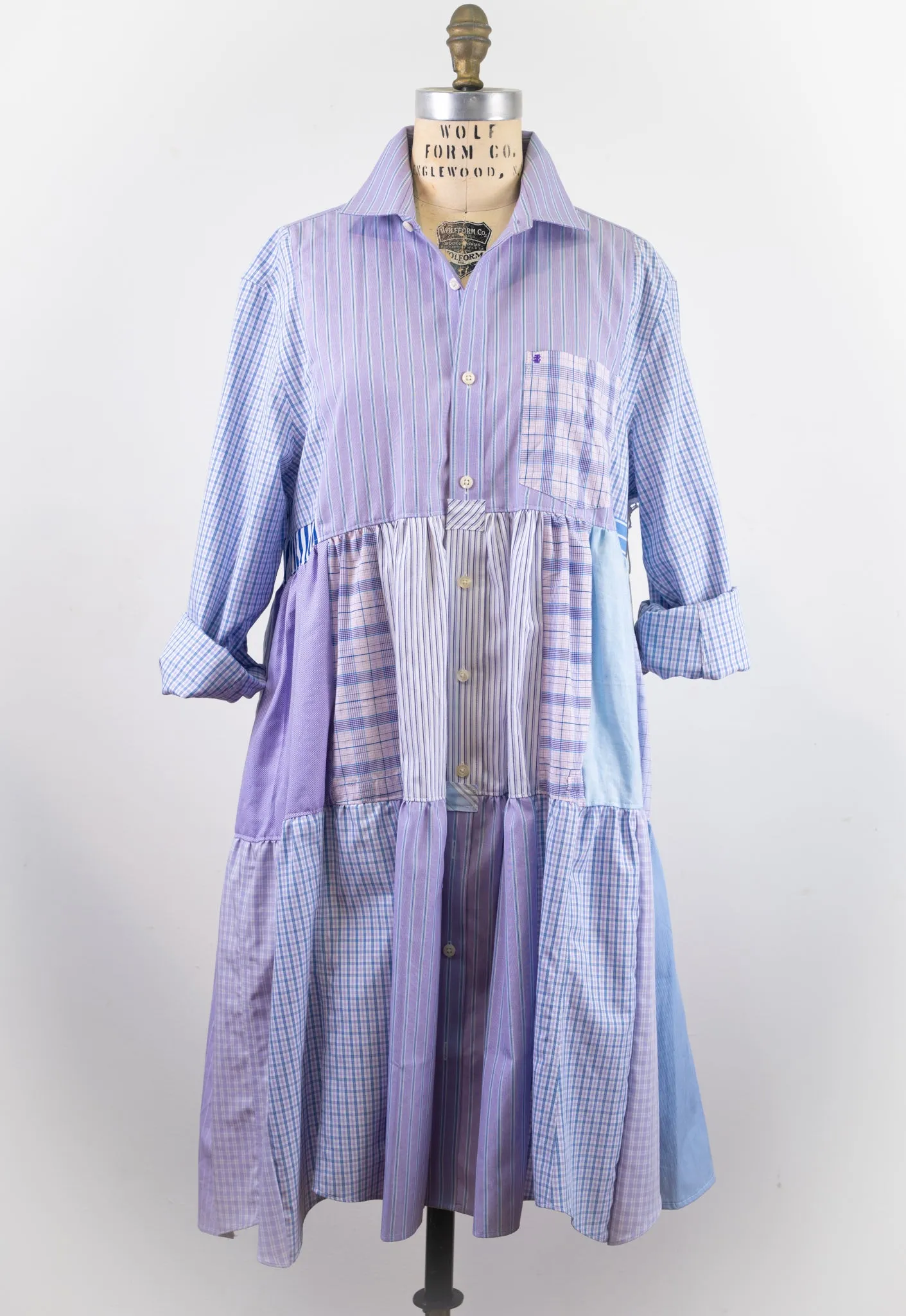 Montclair Upcycled Shirt Dress #025