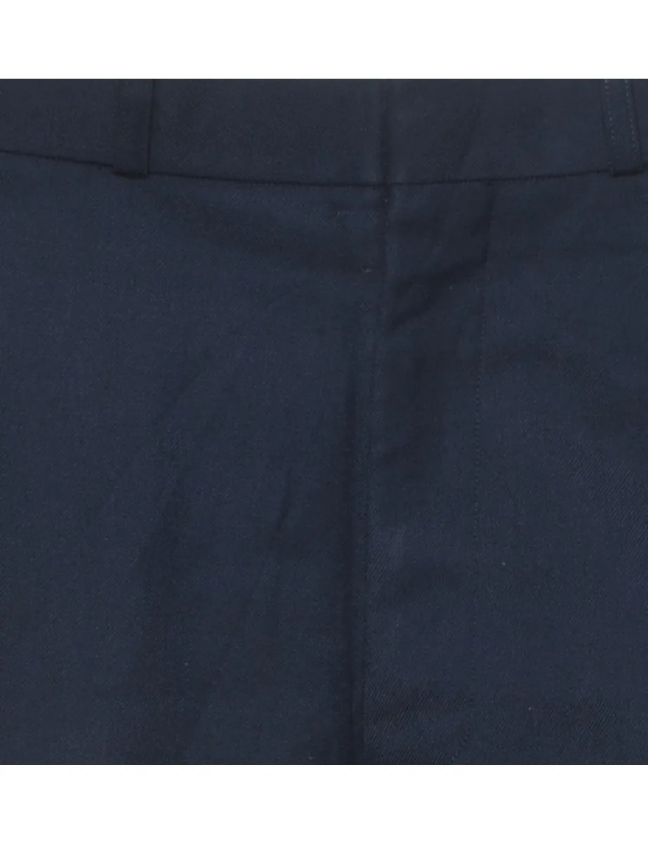 Navy Tapered Trousers - W32 L32