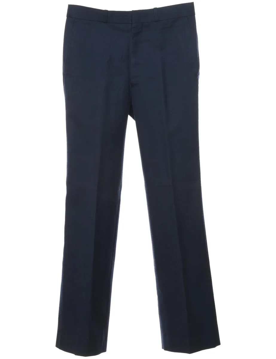 Navy Tapered Trousers - W32 L32