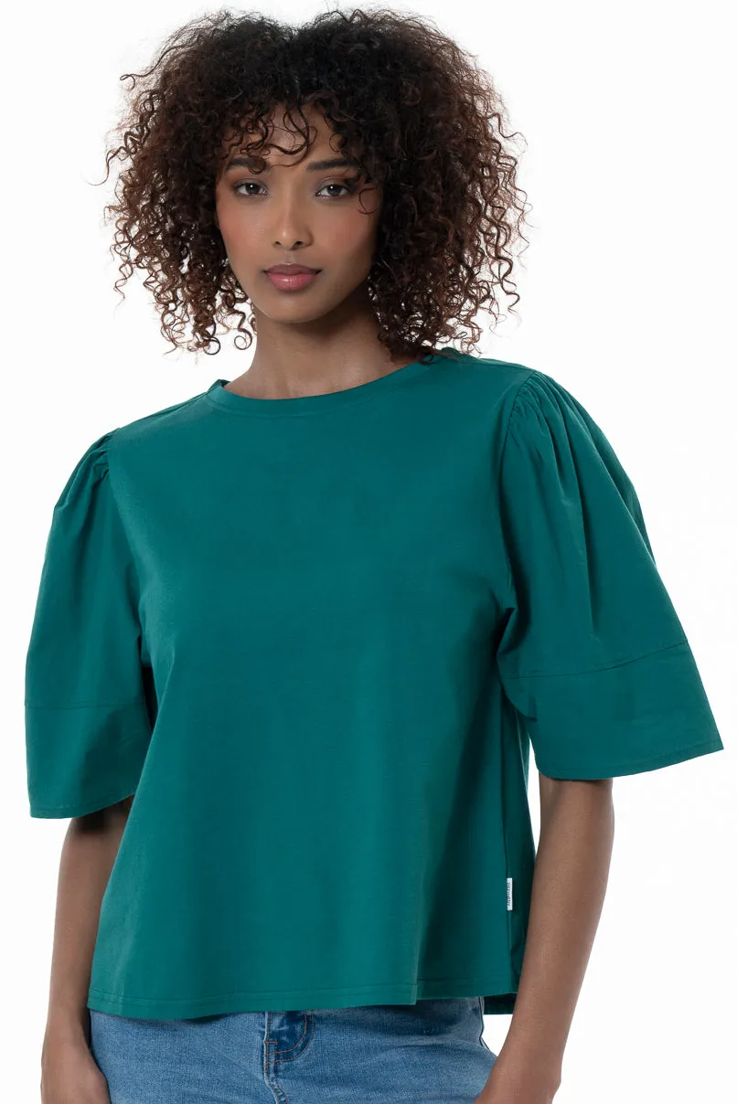 Open Back T-Shirt _ 154356 _ Green