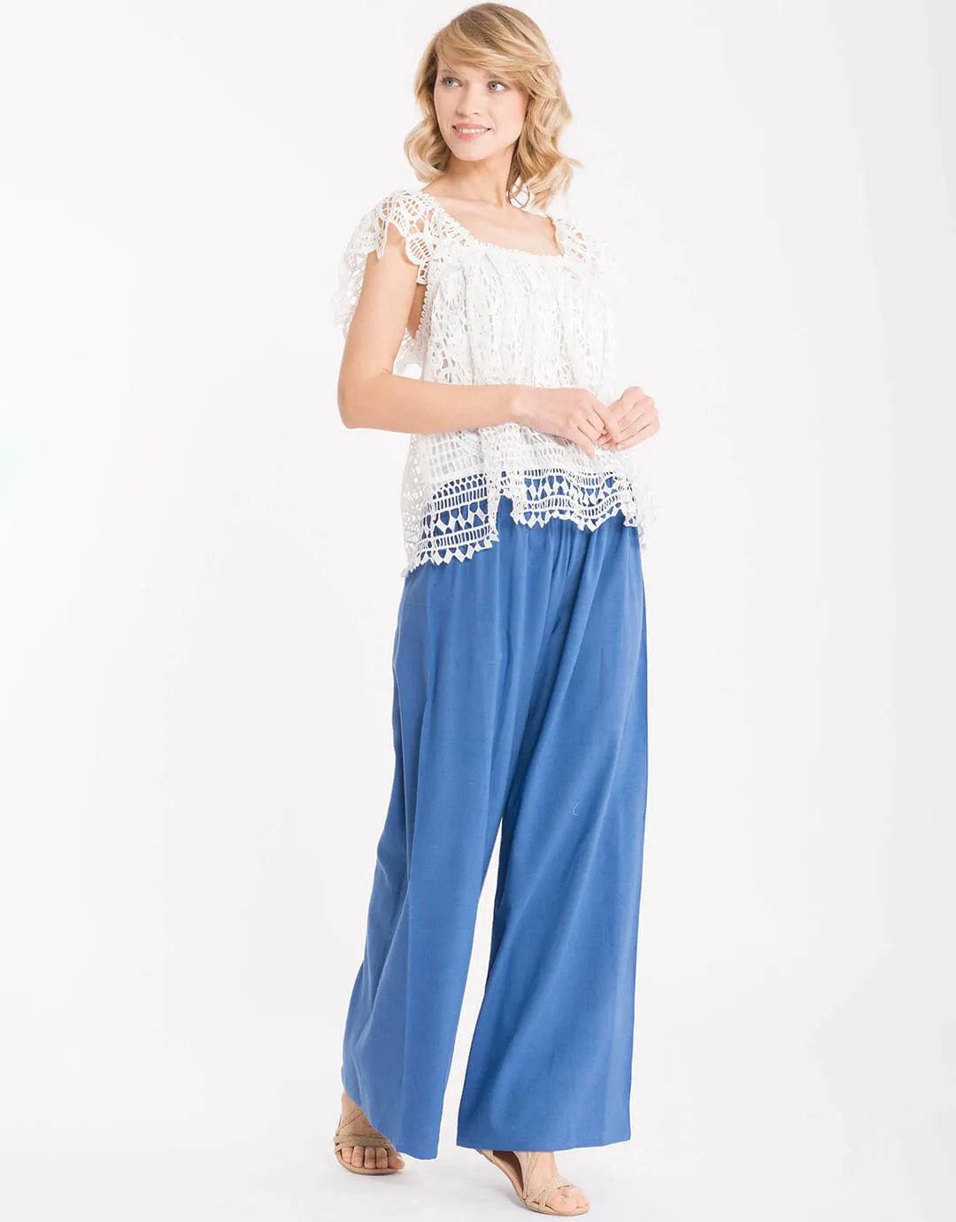 Palazzo Pants -  Blue