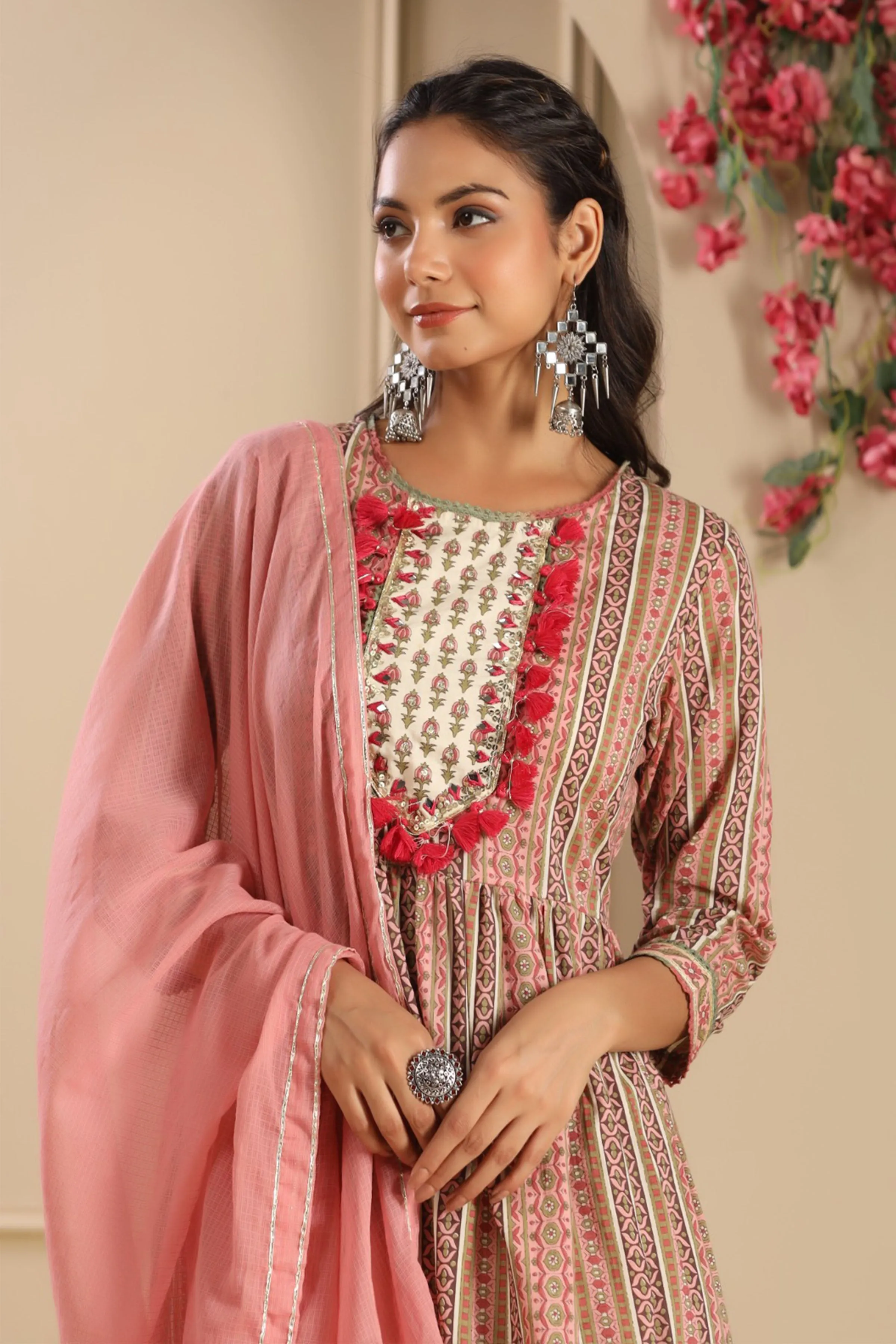 Peachy Delight Nyra Anarkali Set