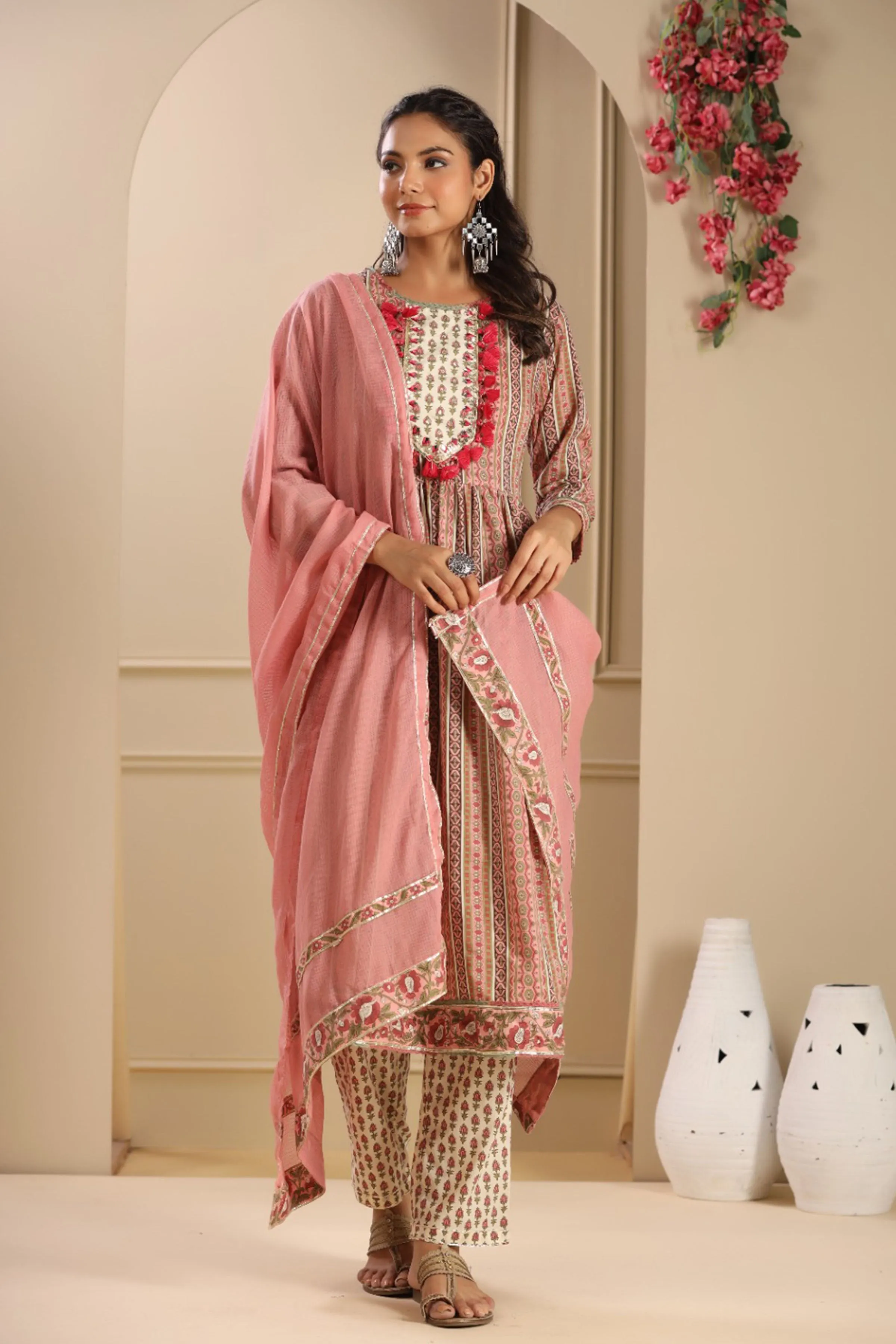 Peachy Delight Nyra Anarkali Set