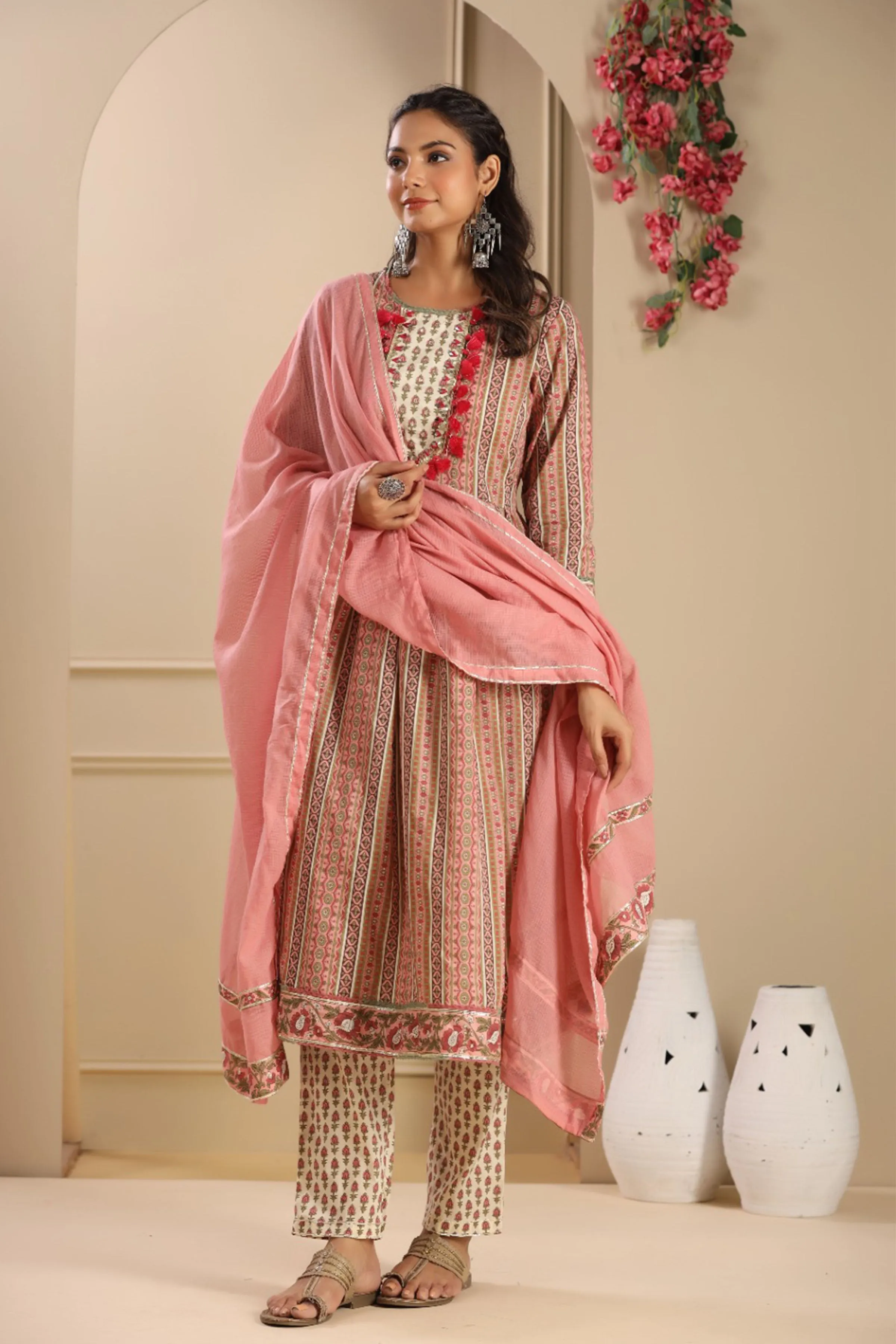 Peachy Delight Nyra Anarkali Set