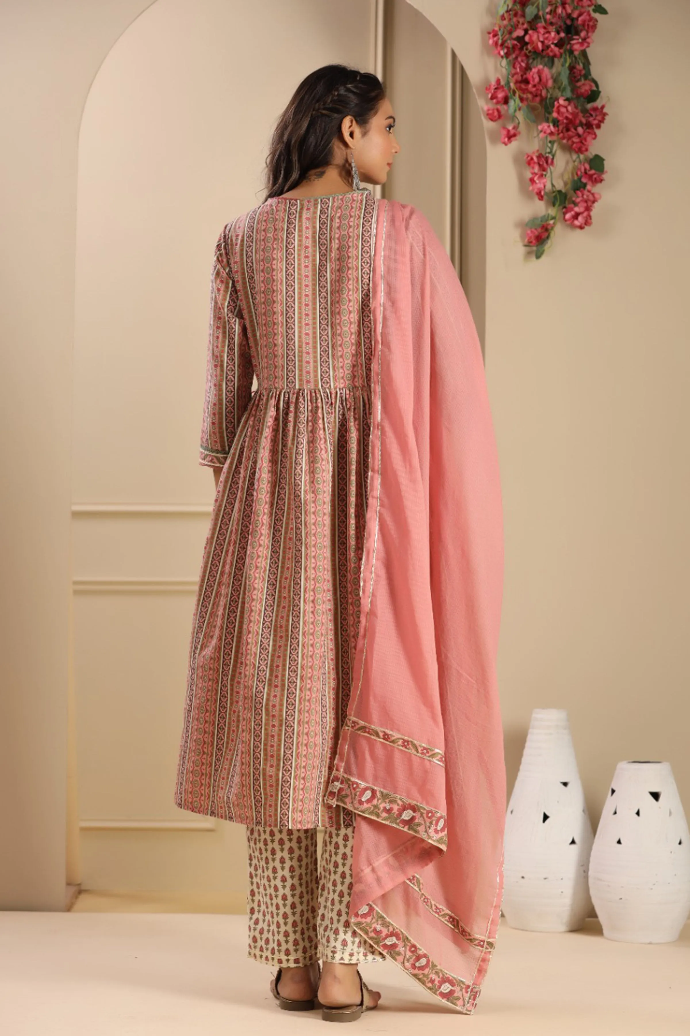 Peachy Delight Nyra Anarkali Set