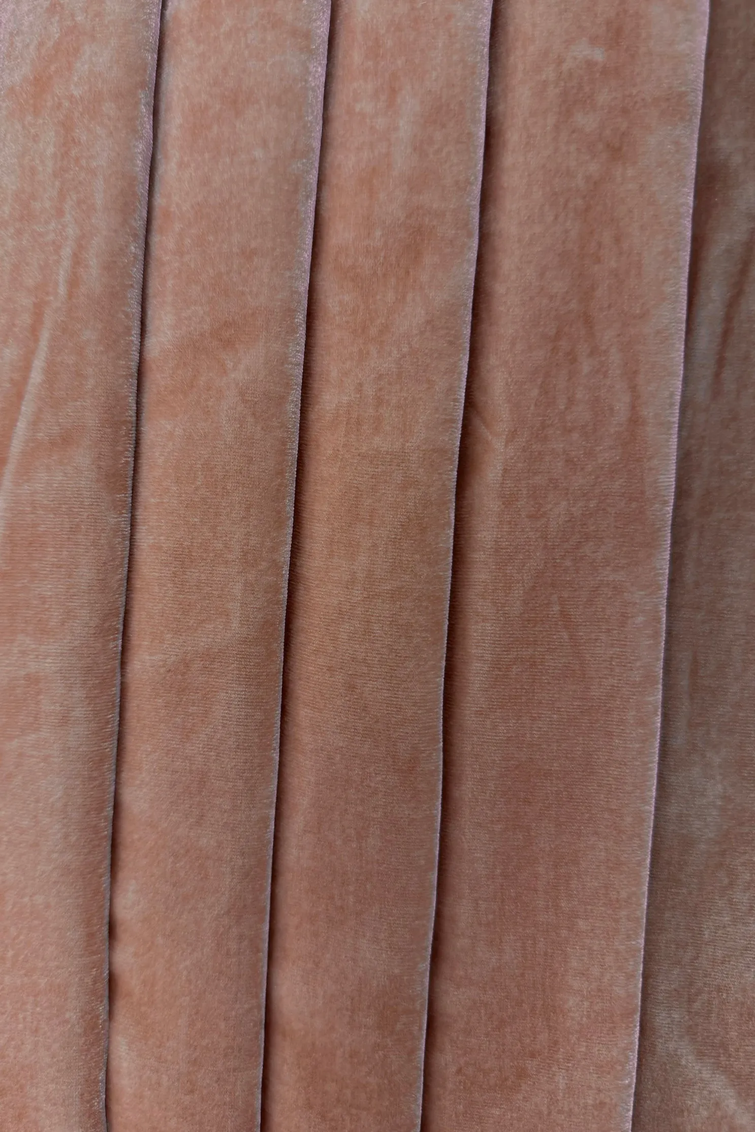 Peachy Pink Silk Rayon Velvet Fabric