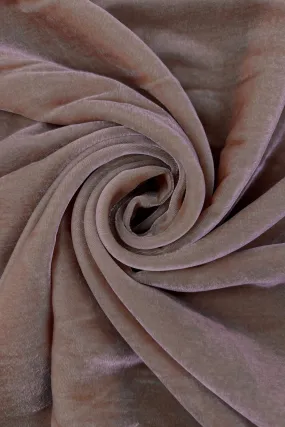 Peachy Pink Silk Rayon Velvet Fabric