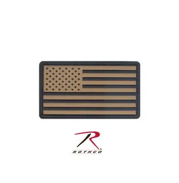 PVC US Flag Patch With Hook Back