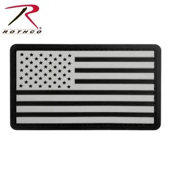 PVC US Flag Patch With Hook Back