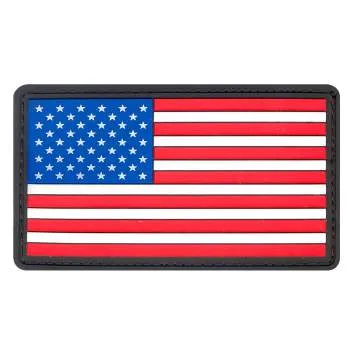 PVC US Flag Patch With Hook Back