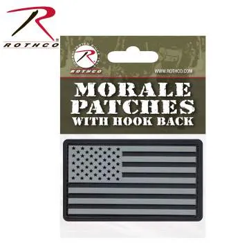 PVC US Flag Patch With Hook Back