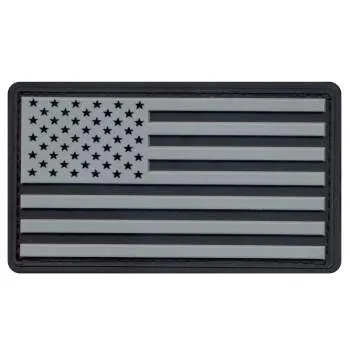 PVC US Flag Patch With Hook Back