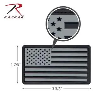 PVC US Flag Patch With Hook Back