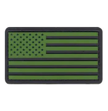 PVC US Flag Patch With Hook Back